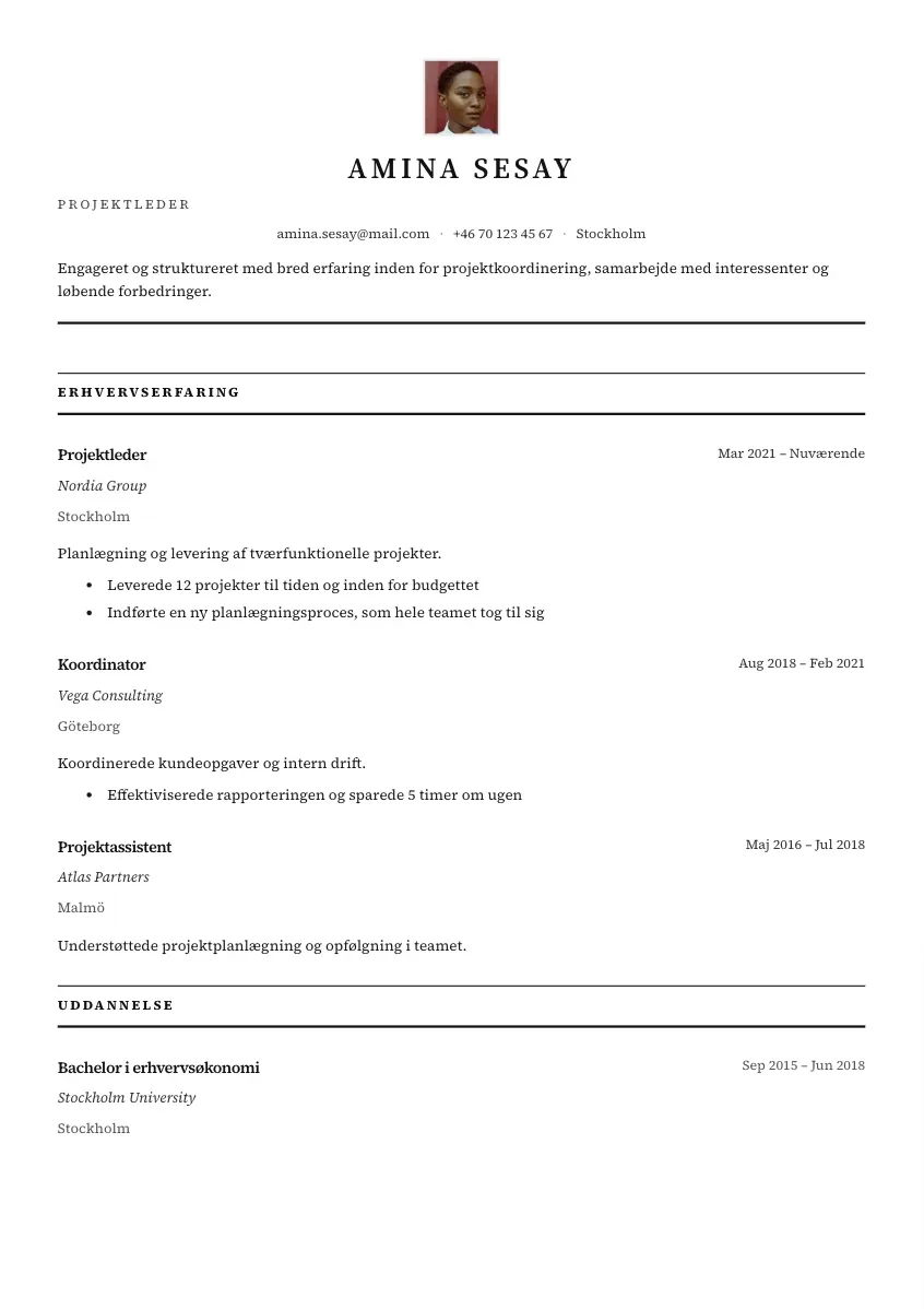CV-mall Dag