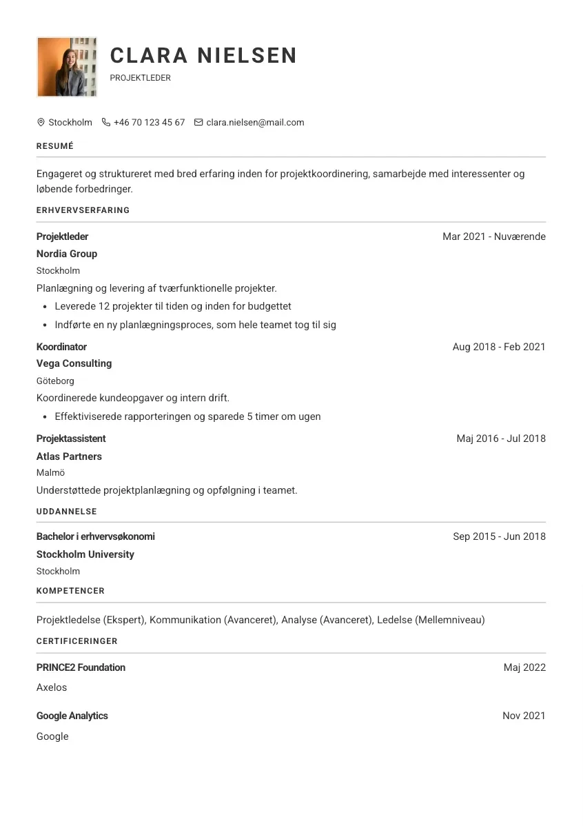 CV-skabelon Ingegerd