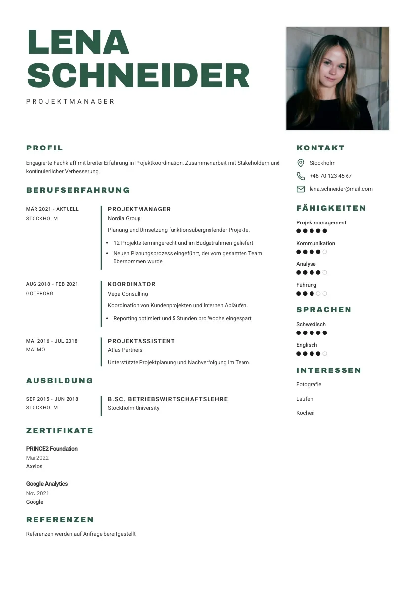 CV-mall Arne