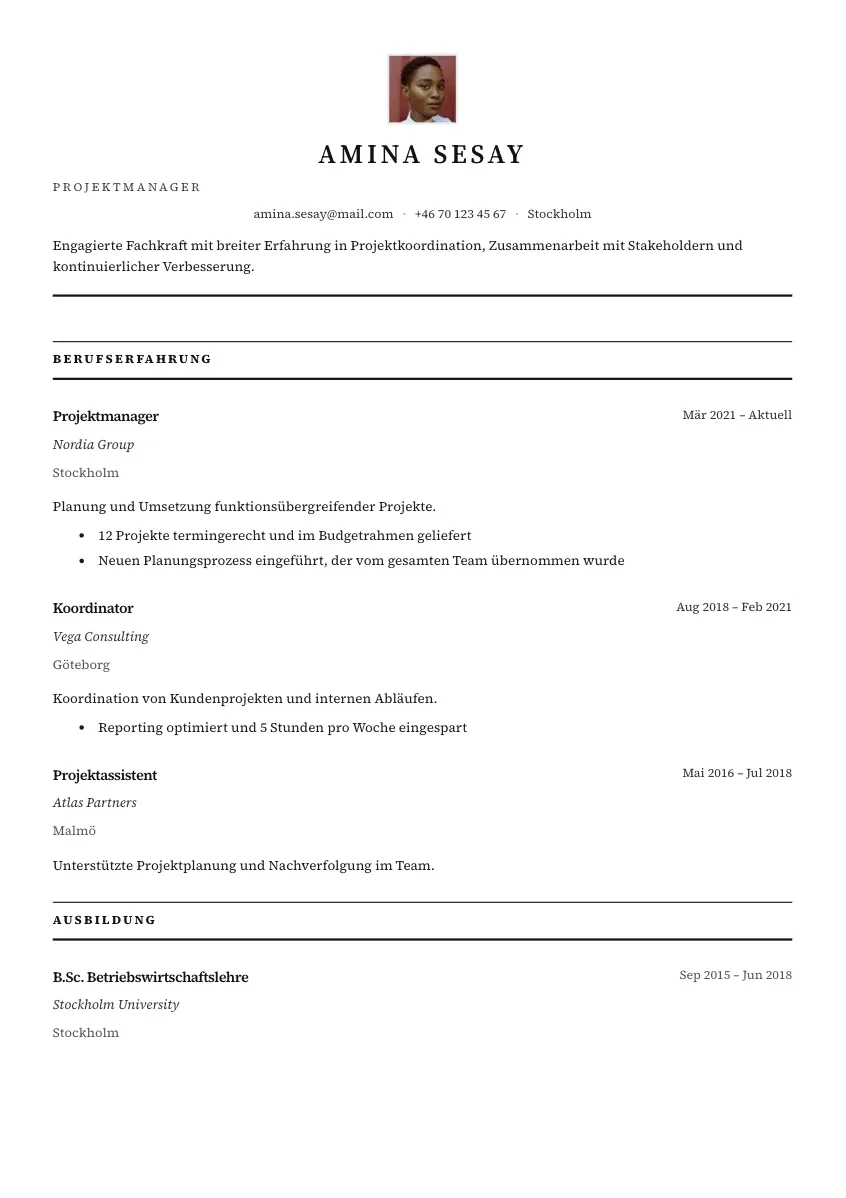 CV-mall Dag