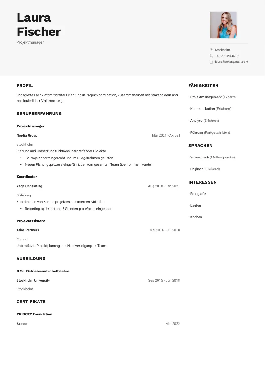CV-mall Signe