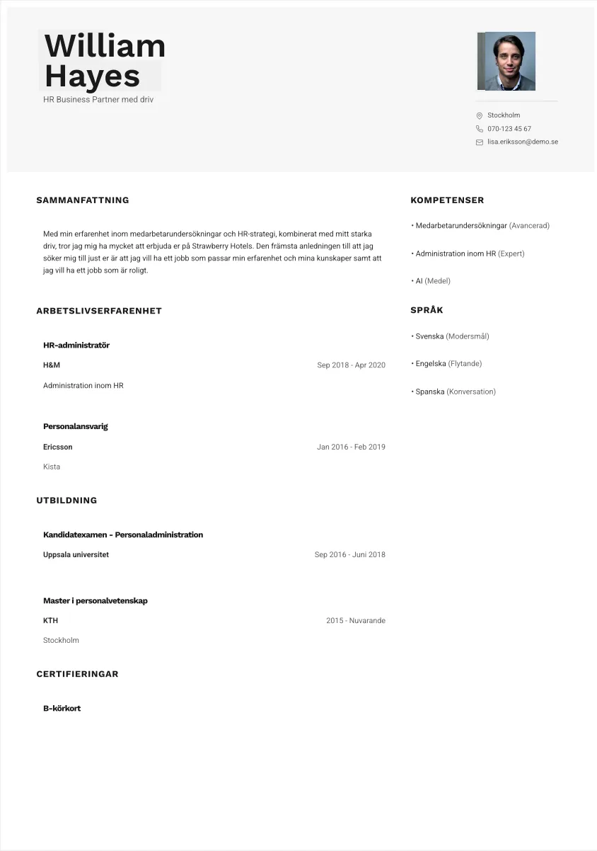 CV-mall Signe