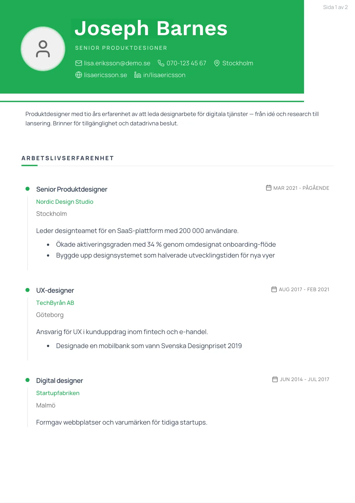 CV-mall Sixten