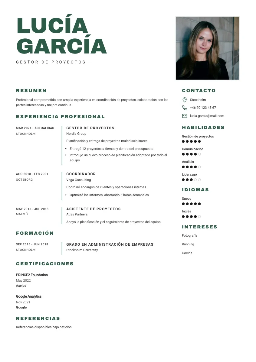 CV-mall Arne