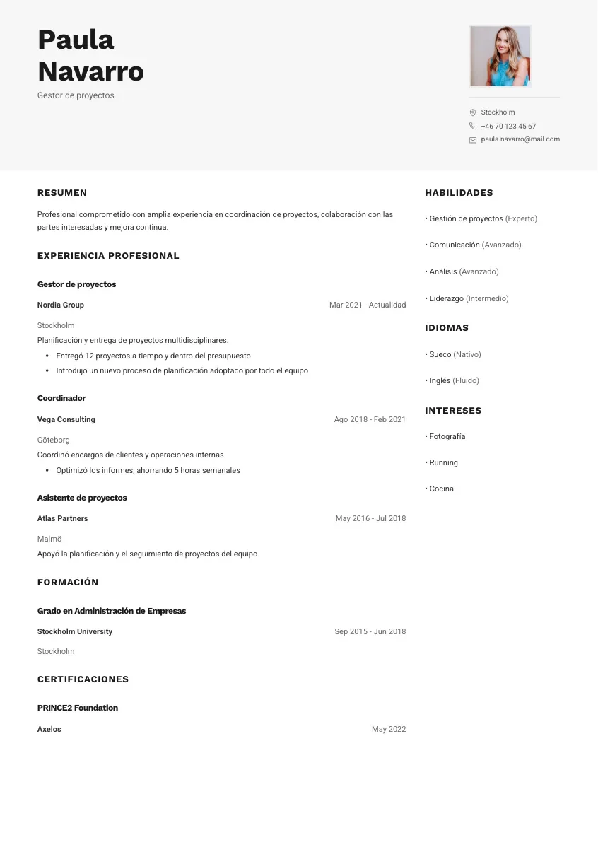 CV-mall Signe
