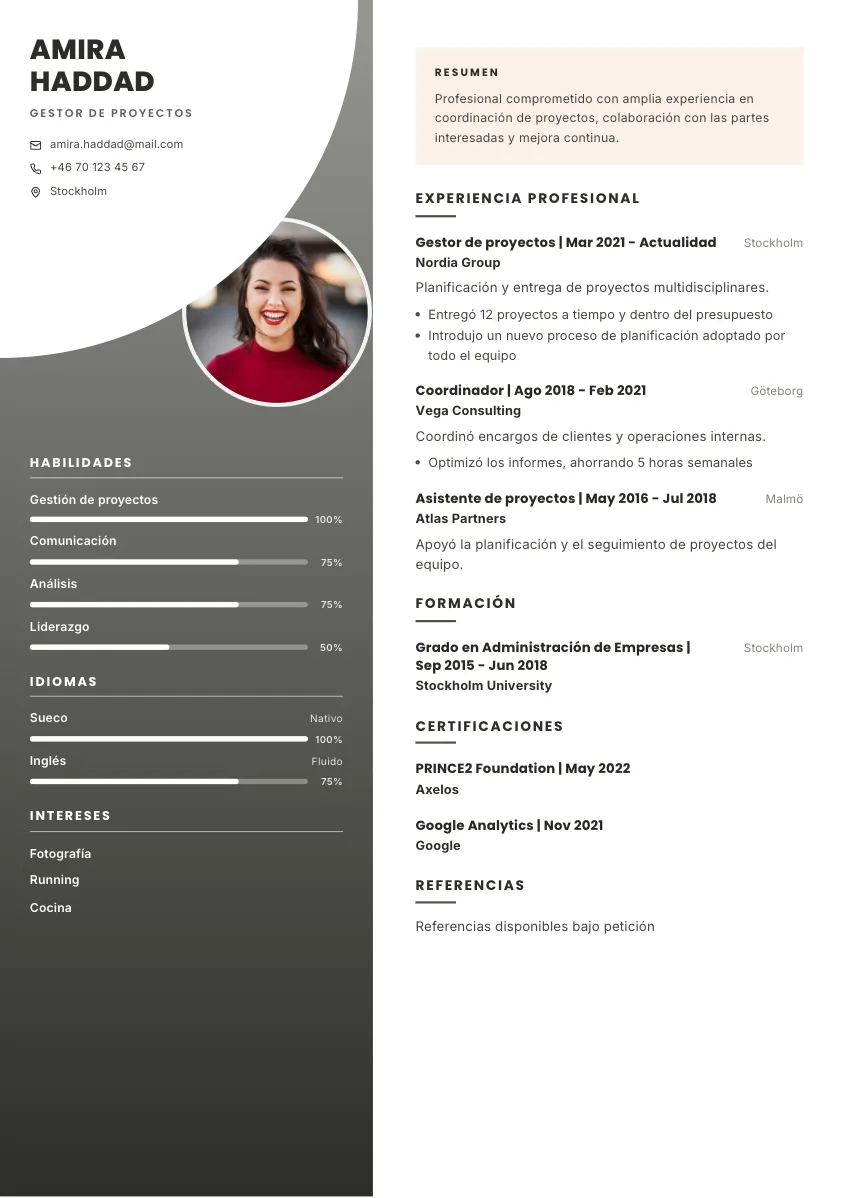 CV-mall Svea