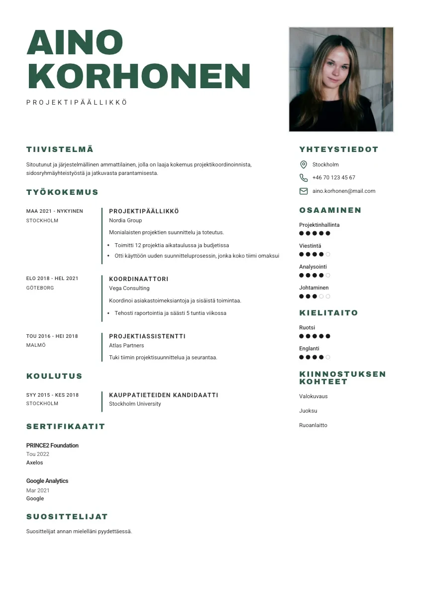 CV-mall Arne