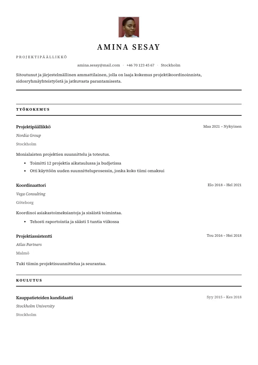 CV-mall Dag