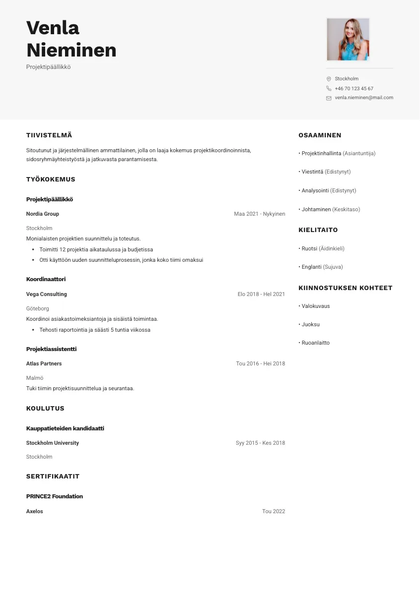 CV-mall Signe
