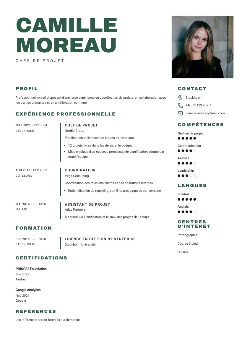 CV-mall Arne
