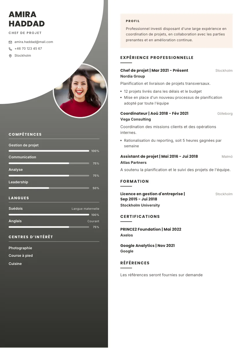 CV-mall Svea
