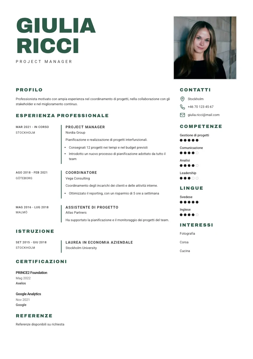 CV-mall Arne