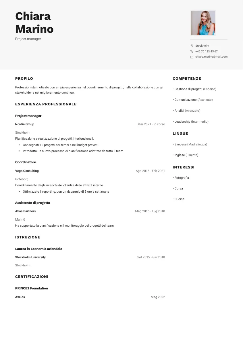 CV-mall Signe