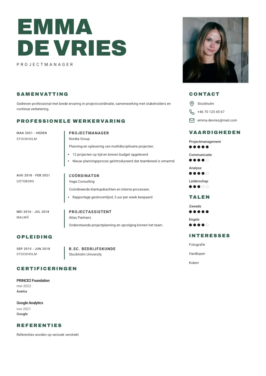 CV-mall Arne