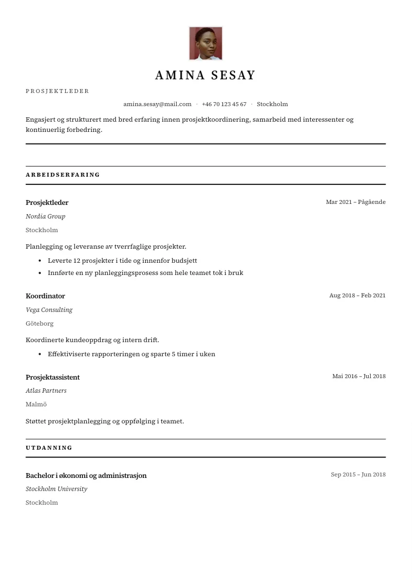 CV-mall Dag