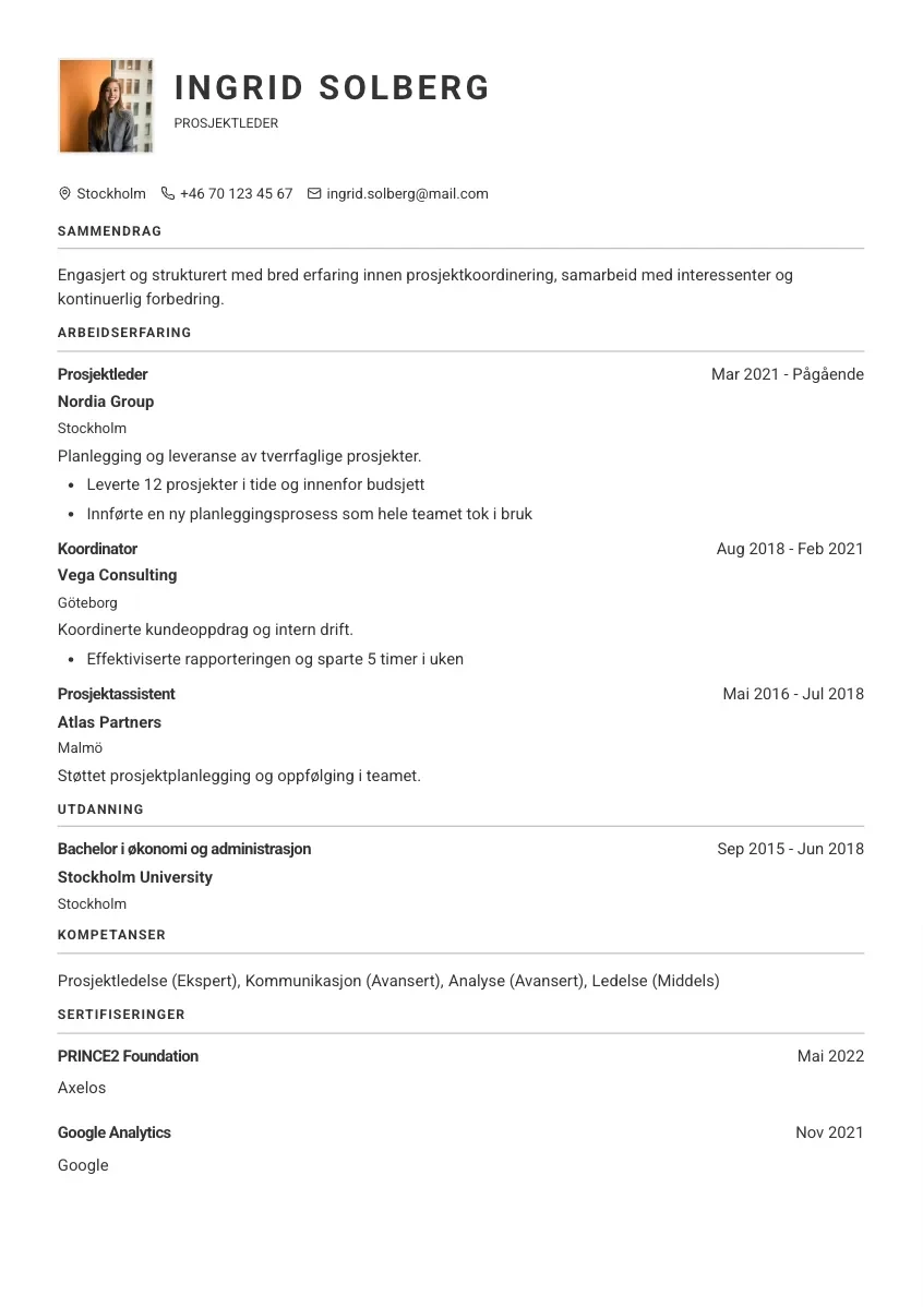 CV-mal Ingegerd
