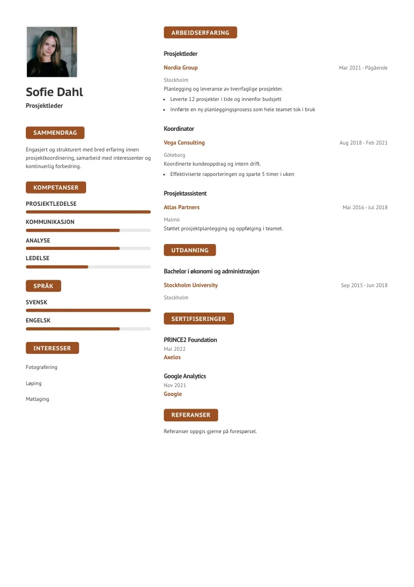 CV-mall Sonja