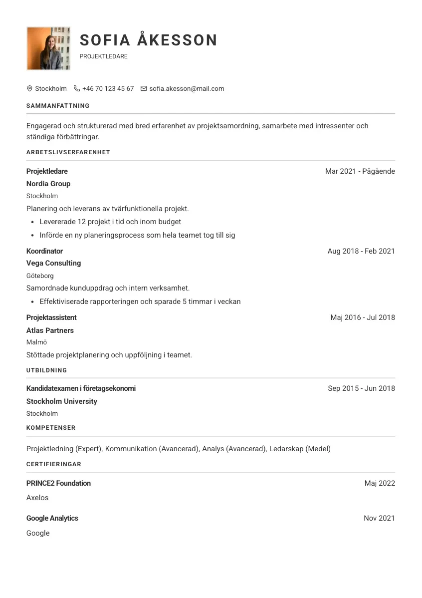 CV-mall Ingegerd