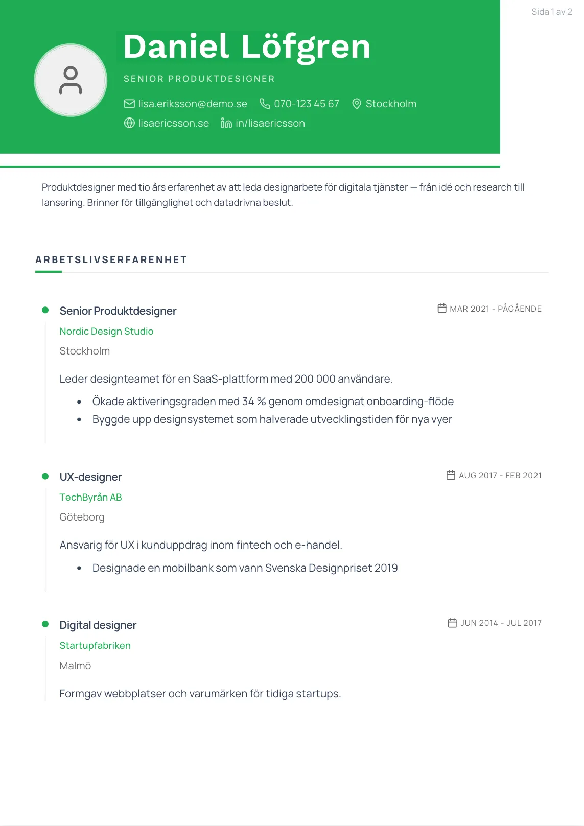 CV-mall Sixten